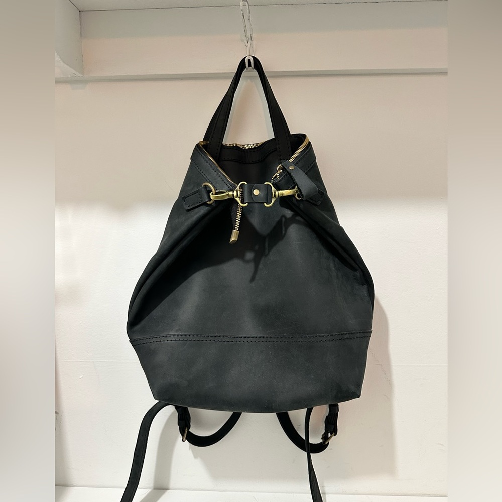 Leather Convertible Backpack/Tote - Picture 2 of 4